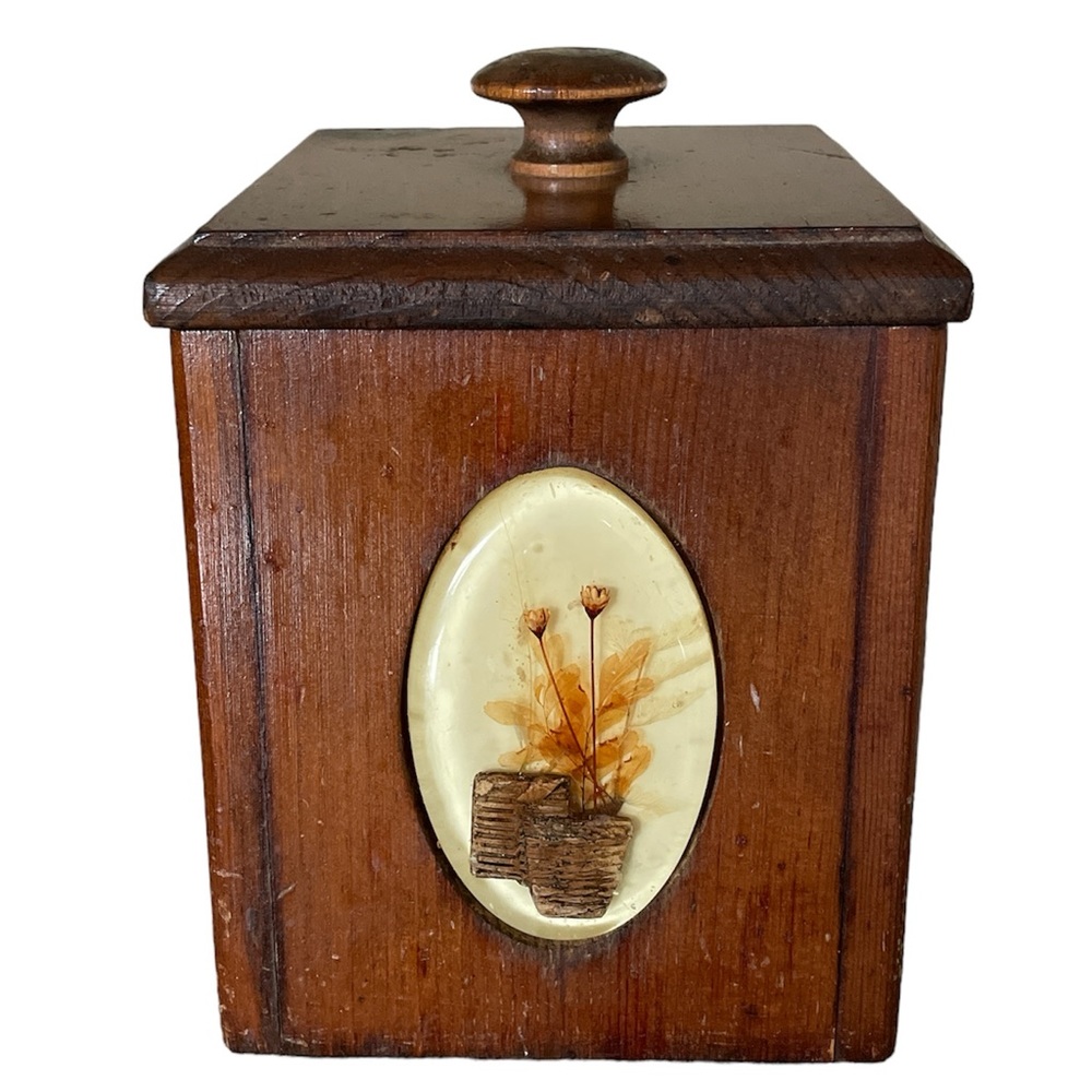 Vintage Rustic Wooden 4 Piece Canister Set - Picture 5 of 9